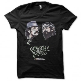 Shirt tres rare cheech and chong les celebres fumeurs d'herbe en noir pour homme et femme