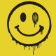 Shirt Smiley dégoulinant jaune pour homme et femme