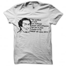 Shirt coluche les meilleurs phrases en blanc pour homme et femme