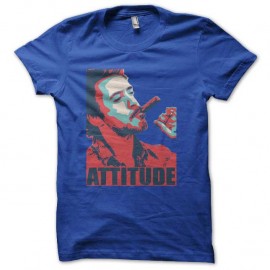 Shirt stark attitude bleu royal pour homme et femme