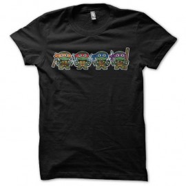 Shirt tortues ninja évolution noir pour homme et femme