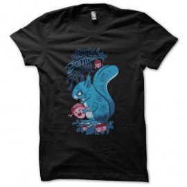Shirt écureil zombi noir pour homme et femme
