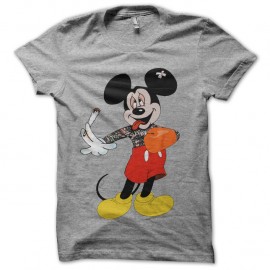 Shirt Mickey Boxeur et fumeur gris pour homme et femme