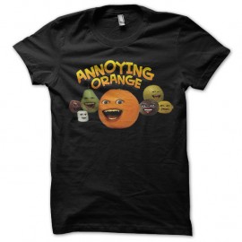 Shirt Annoying orange noir pour homme et femme