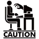 Shirt Caution blanc pour homme et femme
