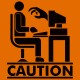 Shirt Caution orange pour homme et femme