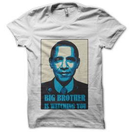 Shirt big brother is watching you obama blanc pour homme et femme