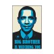 Shirt big brother is watching you obama blanc pour homme et femme