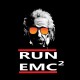 Shirt albert einsten parodie run emc2 noir pour homme et femme