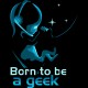 Shirt born to be a geek noir pour homme et femme
