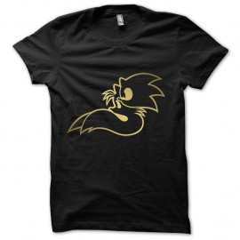 Shirt Sonic et Tails noir pour homme et femme