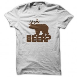 Shirt beer or bear ? blanc pour homme et femme