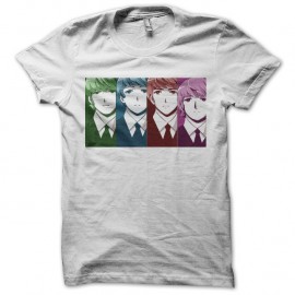 Shirt manga fab 4 blanc pour homme et femme