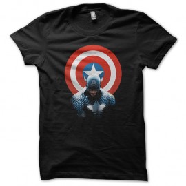 Shirt captain america noir pour homme et femme