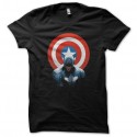 Shirt captain america noir pour homme et femme