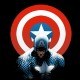 Shirt captain america noir pour homme et femme