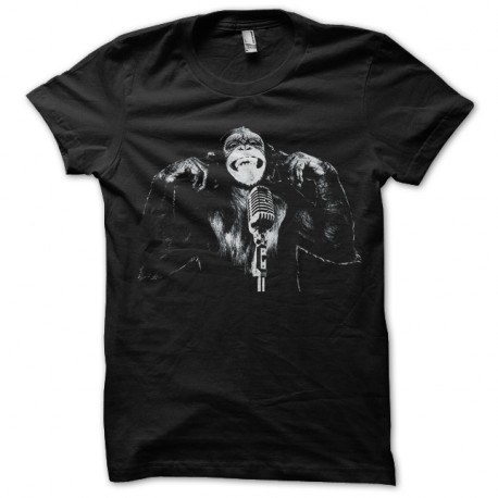 Shirt monkey singing noir pour homme et femme