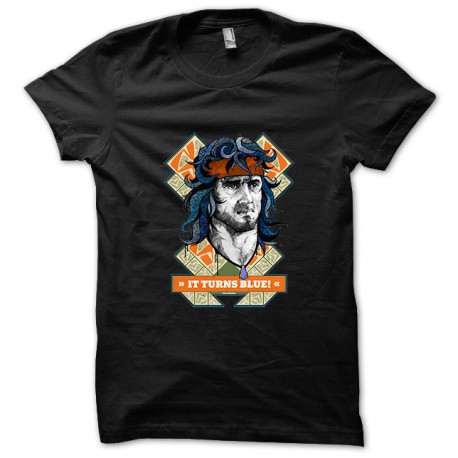 Shirt Rambo "It turns blue" noir pour homme et femme