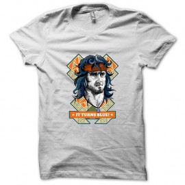 Shirt Rambo 'It turns blue" blanc pour homme et femme