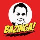Shirt sheldon cooper bazinga rouge pour homme et femme