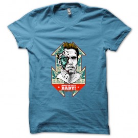 Shirt Terminator "Hasta la vista, baby" bleu ciel pour homme et femme
