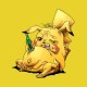 Shirt pikachu raide bourré jaune pour homme et femme