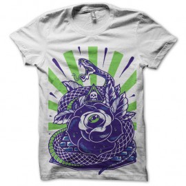 Shirt snake n rose blanc pour homme et femme