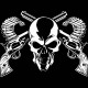 Shirt skull and guns pour homme et femme