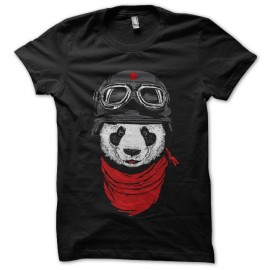Shirt du panda façon chinois noir pour homme et femme