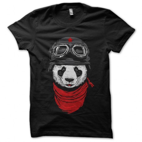 Shirt du panda façon chinois noir pour homme et femme