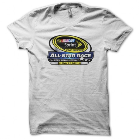 Shirt NASCAR blanc pour homme et femme