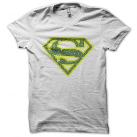 Shirt logo super weed parodie superman blanc pour homme et femme