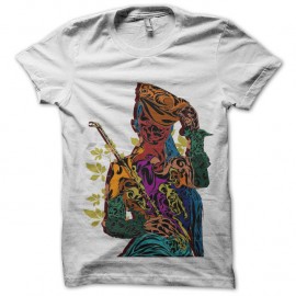 Shirt lady flower blanc pour homme et femme