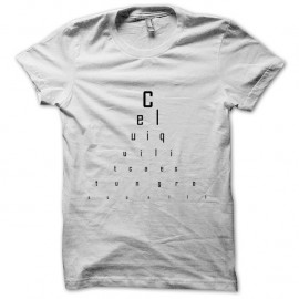 Shirt Test opticien blanc pour homme et femme