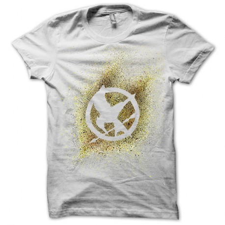 Shirt logo Hunger Games blanc pour homme et femme