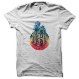 Shirt buiding pop art blanc pour homme et femme