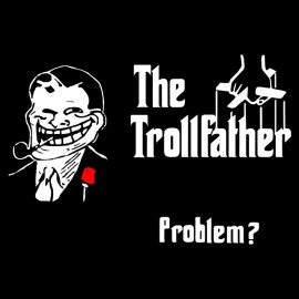 Shirt the trollfather parodie le parrain noir pour homme et femme