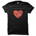 Shirt heart en 3D noir pour homme et femme