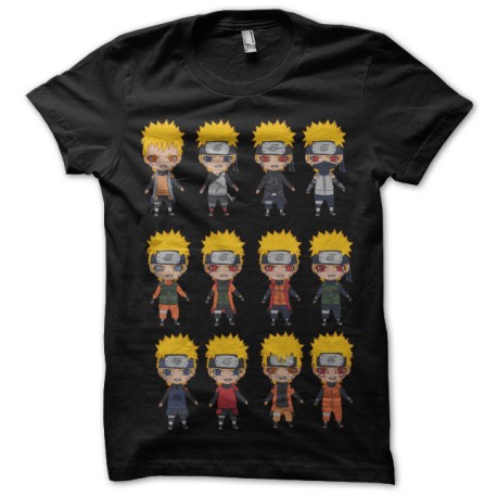 Shirt naruto konoha noir pour homme et femme