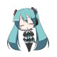 Shirt miku blanc pour homme et femme