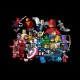 Shirt lego marvel noir pour homme et femme