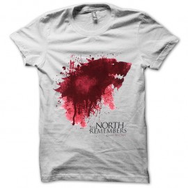 Shirt Game of Thrones North remembers blanc pour homme et femme
