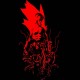 Shirt hellboy dechaine rouge sur noir pour homme et femme
