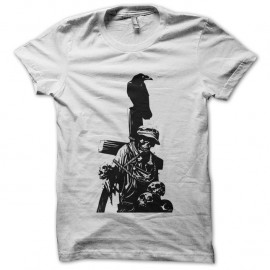 Shirt crow and skulls blanc pour homme et femme