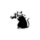 Shirt rat camera banksy blanc pour homme et femme