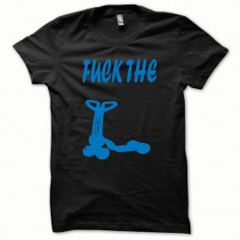 Shirt Fuck the Trotinette bleu/noir pour homme et femme