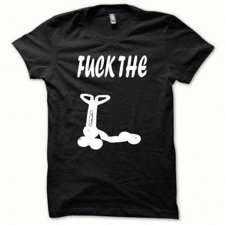 Shirt Fuck the Trotinette blanc/noir pour homme et femme
