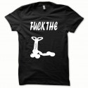 Shirt Fuck the Trotinette blanc/noir pour homme et femme