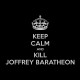 Shirt keep calm kill joffrey baratheon noir pour homme et femme
