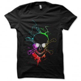 Shirt glowing skull noir pour homme et femme